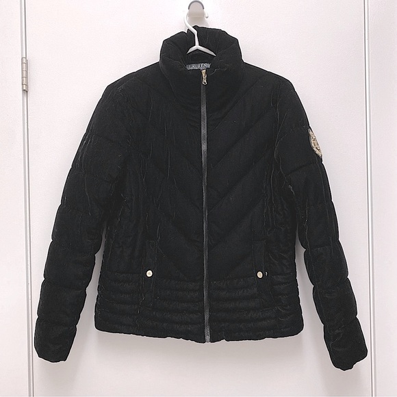 Ralph Lauren Velvet Puffer Bomber Jacket // Veste Bomber Matelassée - Picture 10 of 11